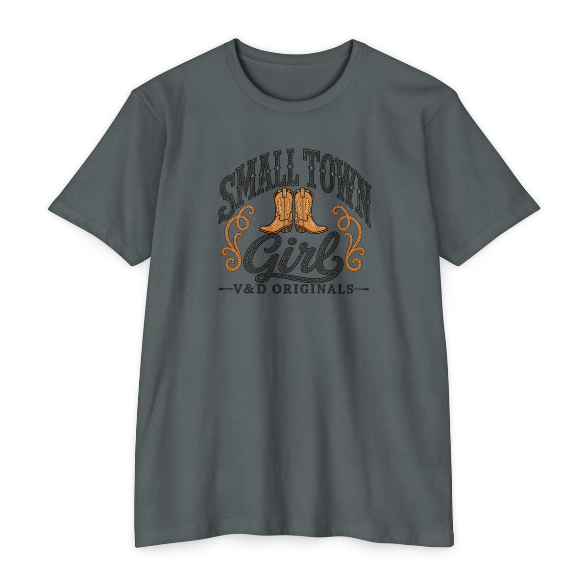 Small Town Girl T-Shirt — Tan boots