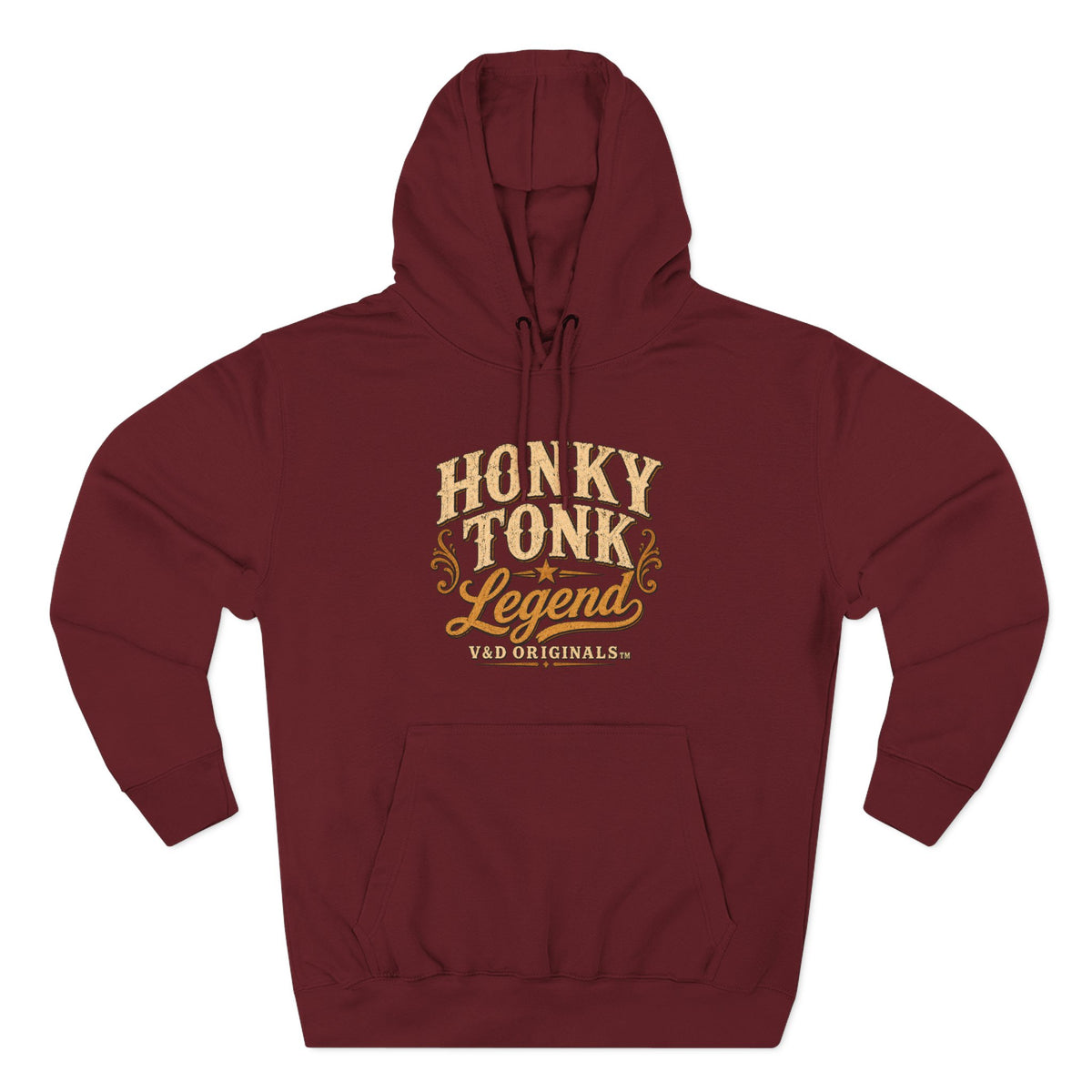 Hoodie - "Honky Tonk Legend" Vintage Western Fleece Hoodie
