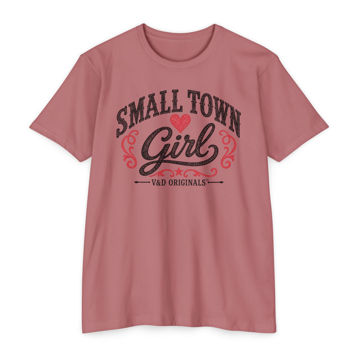 Small Town Girl T-Shirt — Retro Heart Country Graphic Tee