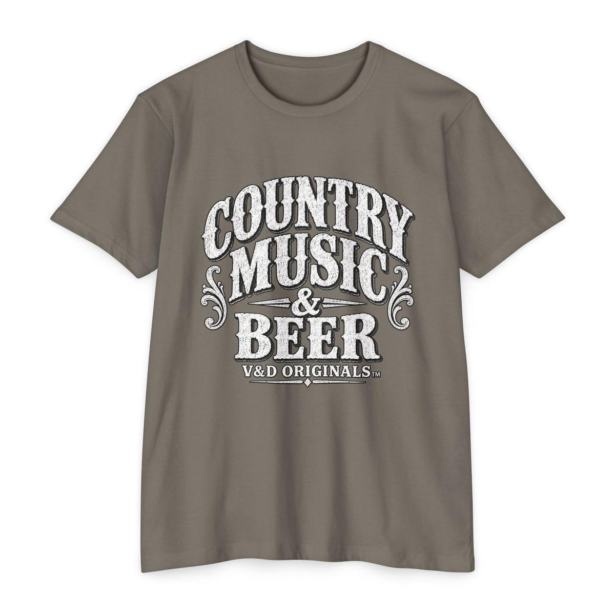Country Music & Beer T-Shirt — Vintage Guitar Bar Tee