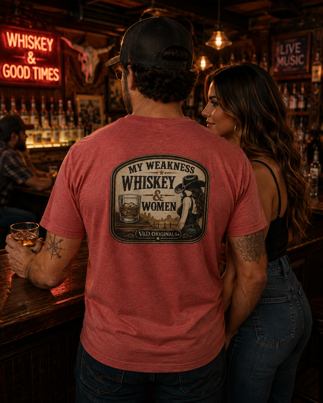 Whiskey & Women Graphic T-Shirt