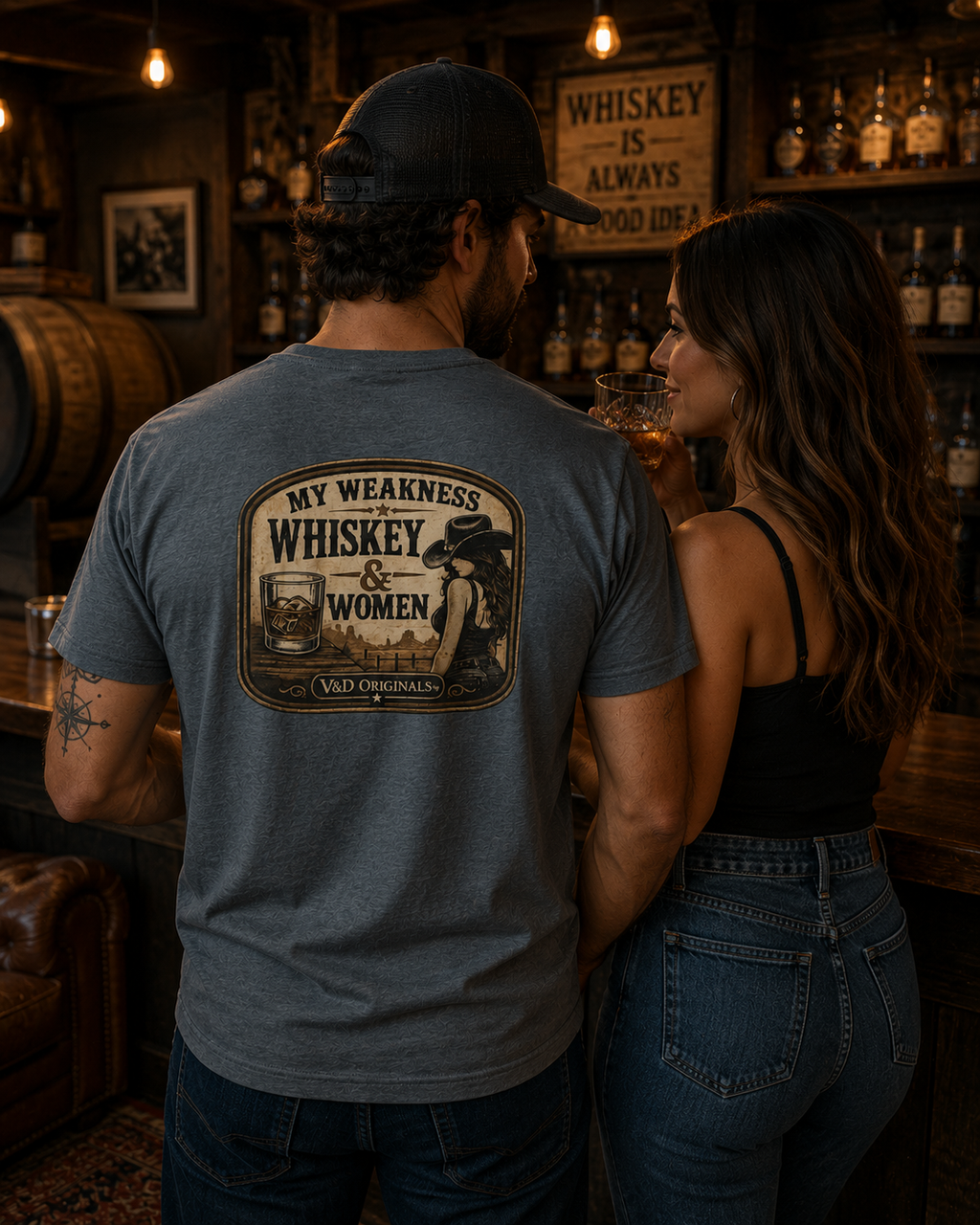 Whiskey & Women Graphic T-Shirt