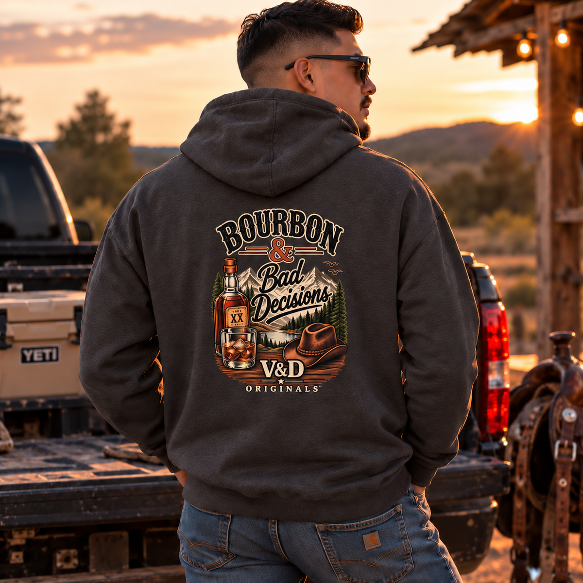 Bourbon & Bad Decisions Zip Hoodie