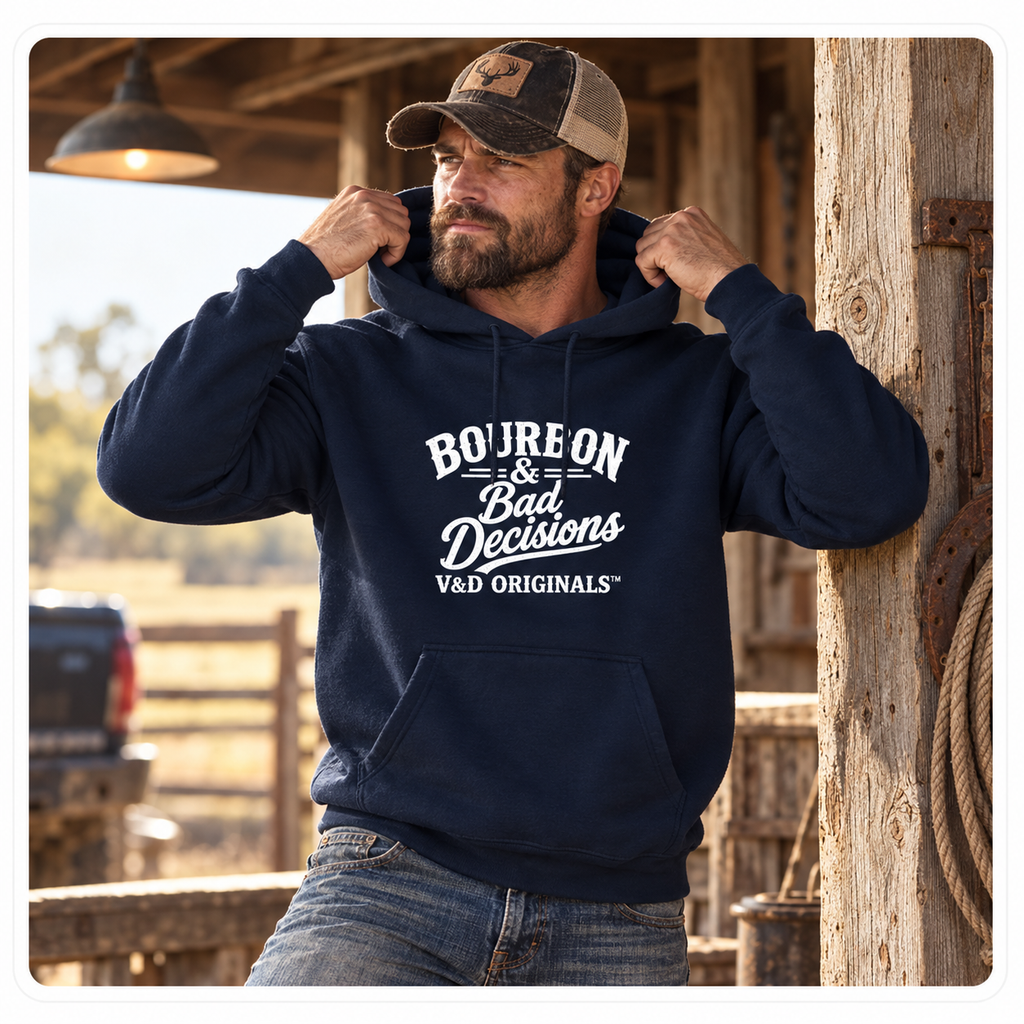 Bourbon & Bad Decisions Hoodie — Pullover