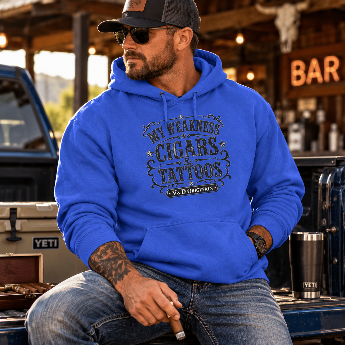 My Weakness: Cigars & Tattoos Fleece Pullover