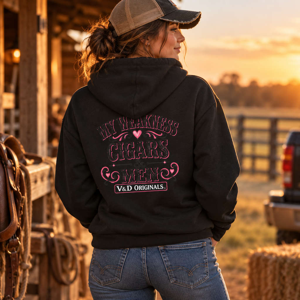 My Weakness: Cigars & Men Zip up Hoodie