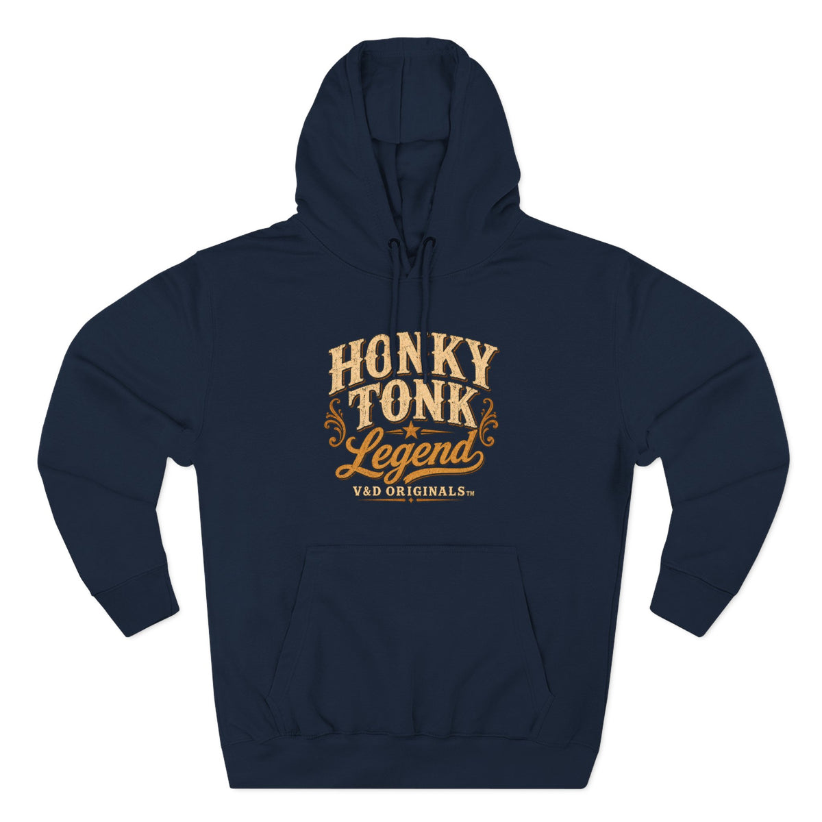 Hoodie - "Honky Tonk Legend" Vintage Western Fleece Hoodie