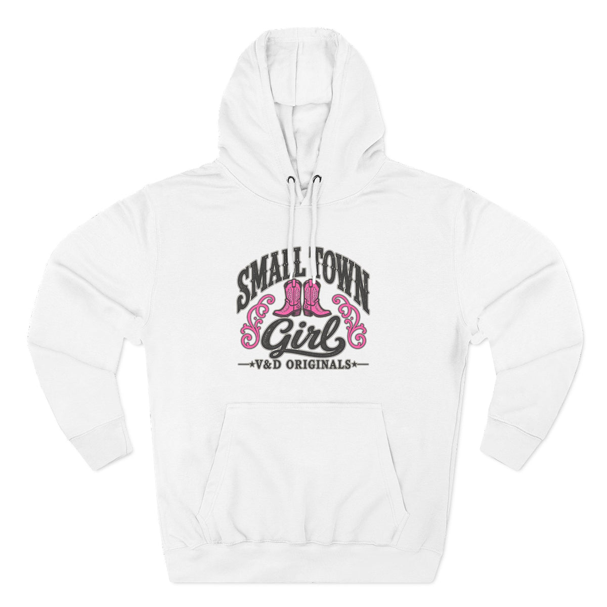 Small Town Girl - Pink Boots Pullover Hoodie