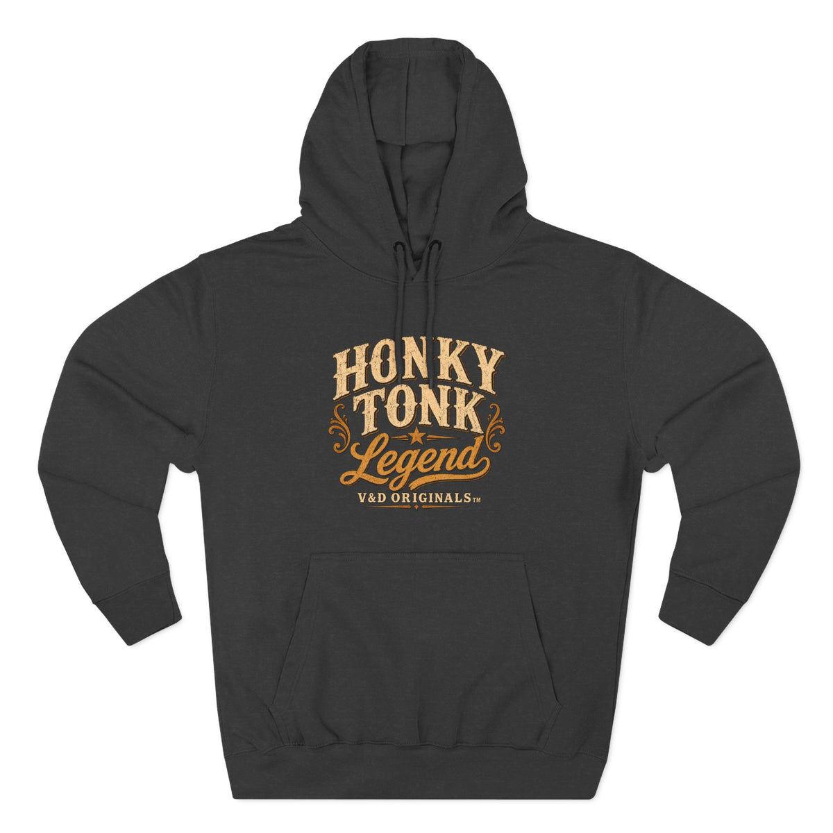 Hoodie - "Honky Tonk Legend" Vintage Western Fleece Hoodie