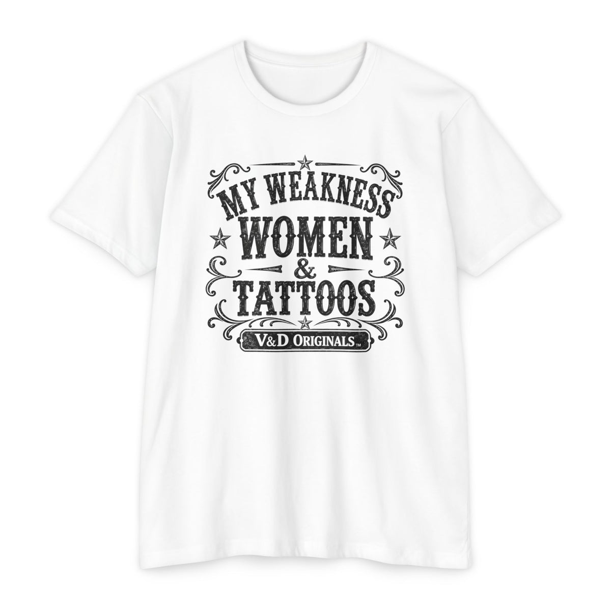 Women & Tattoos Graphic T-Shirt — 'My Weakness Women & Tattoos' Vintage Tee