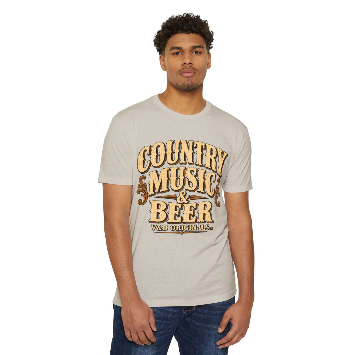 Country Music & Beer T-Shirt — Vintage Western Graphic Tee for Fans
