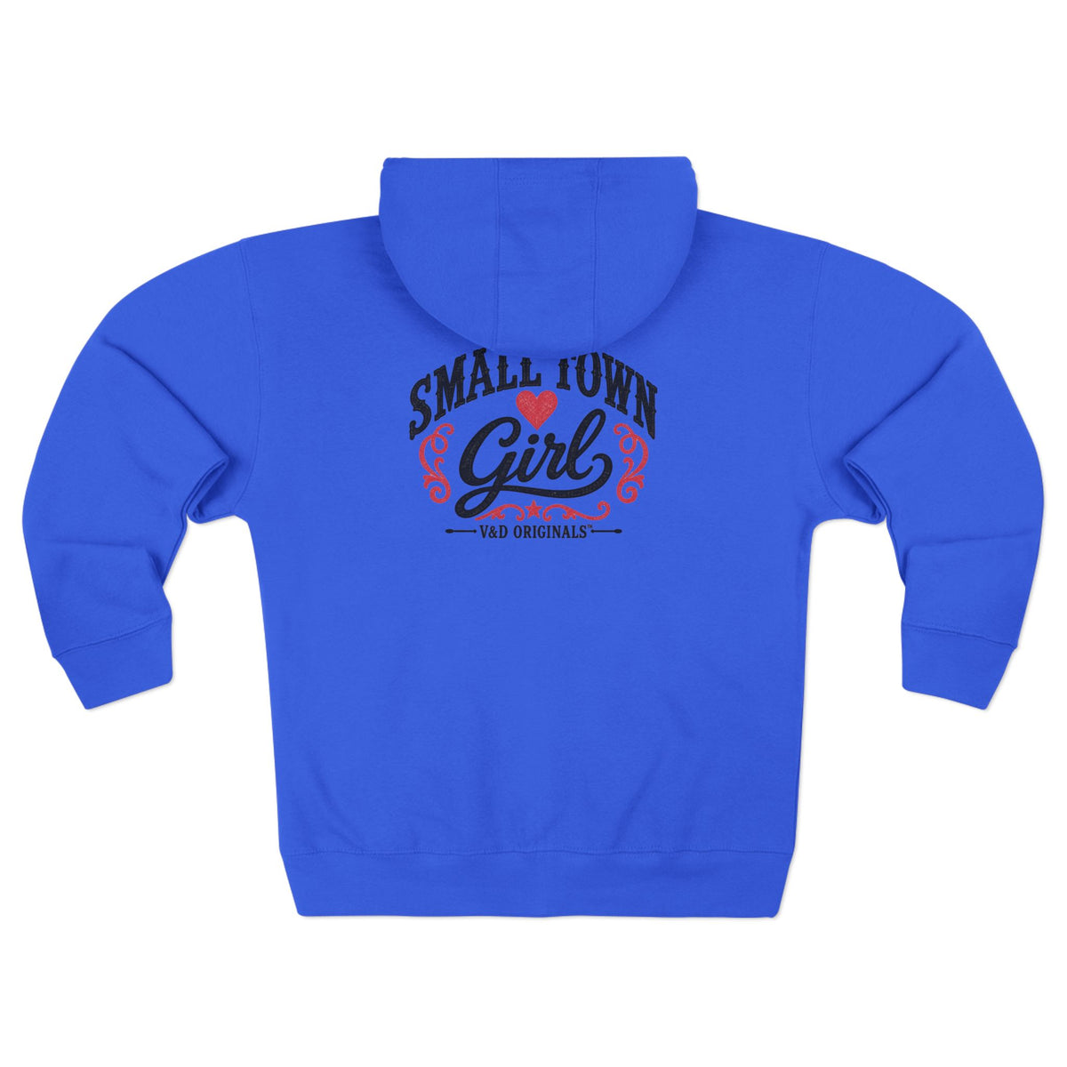 Small Town Girl Zip Hoodie — Vintage Heart logo
