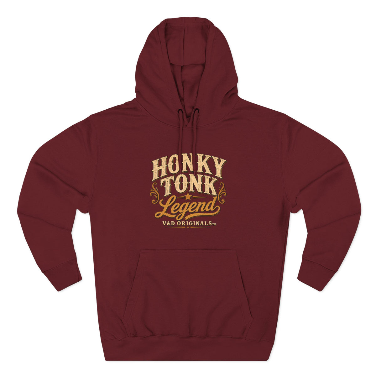 Hoodie — "Honky Tonk Legend" Vintage Western Music Fleece Hoodie