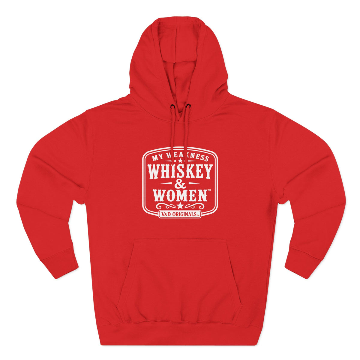 Whiskey & Women Three-Panel Fleece Hoodie