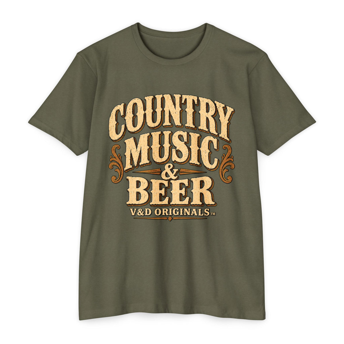 Country Music & Beer T-Shirt — Vintage Western Graphic Tee for Fans
