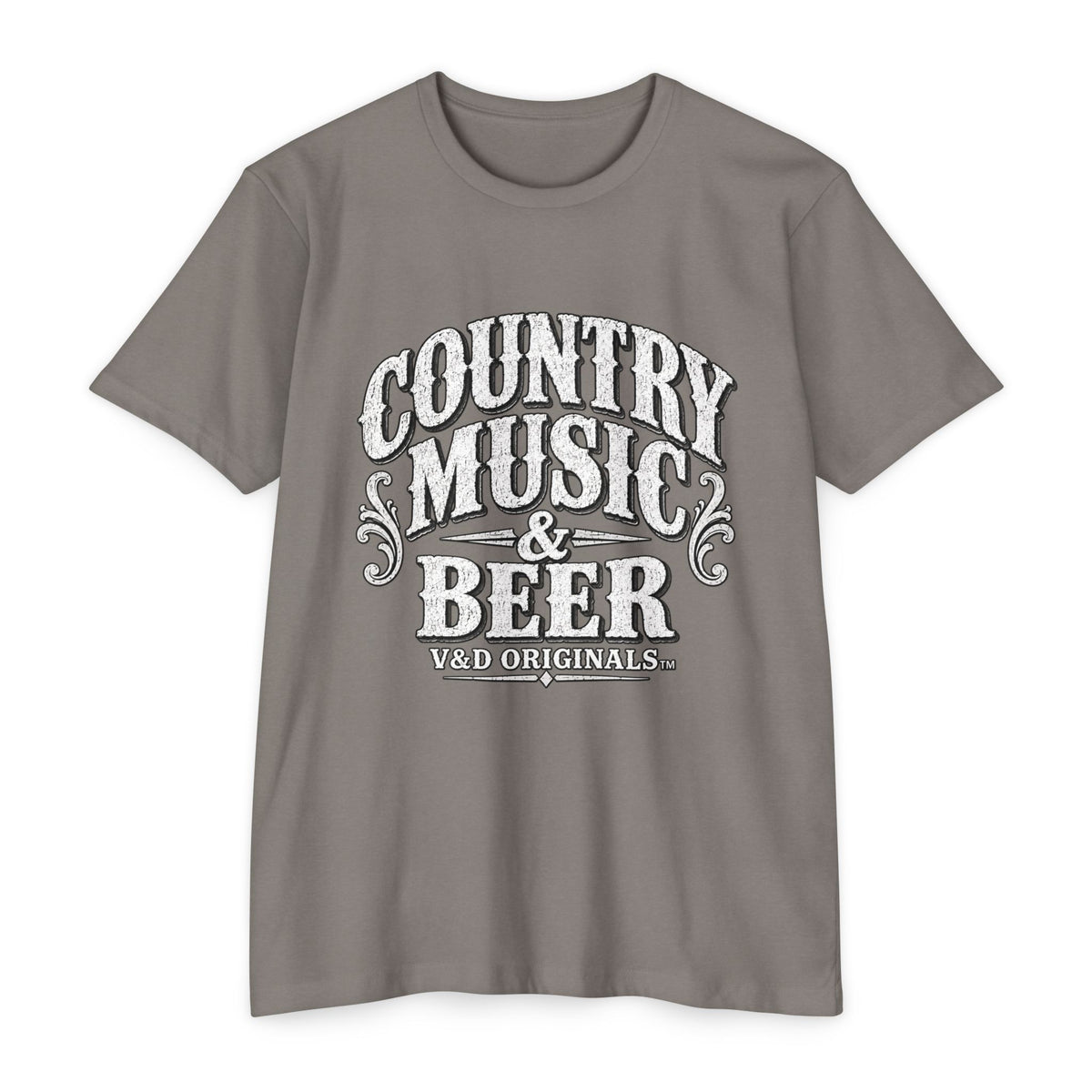 Country Music & Beer T-Shirt — Vintage Guitar Bar Tee