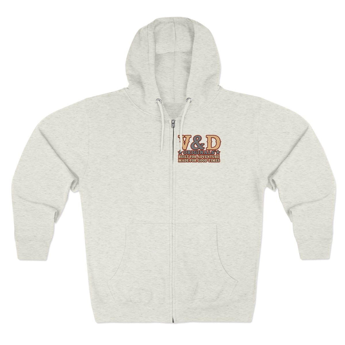 Country Music & Beer Zip Hoodie — V&D Originals Vintage Western Logo