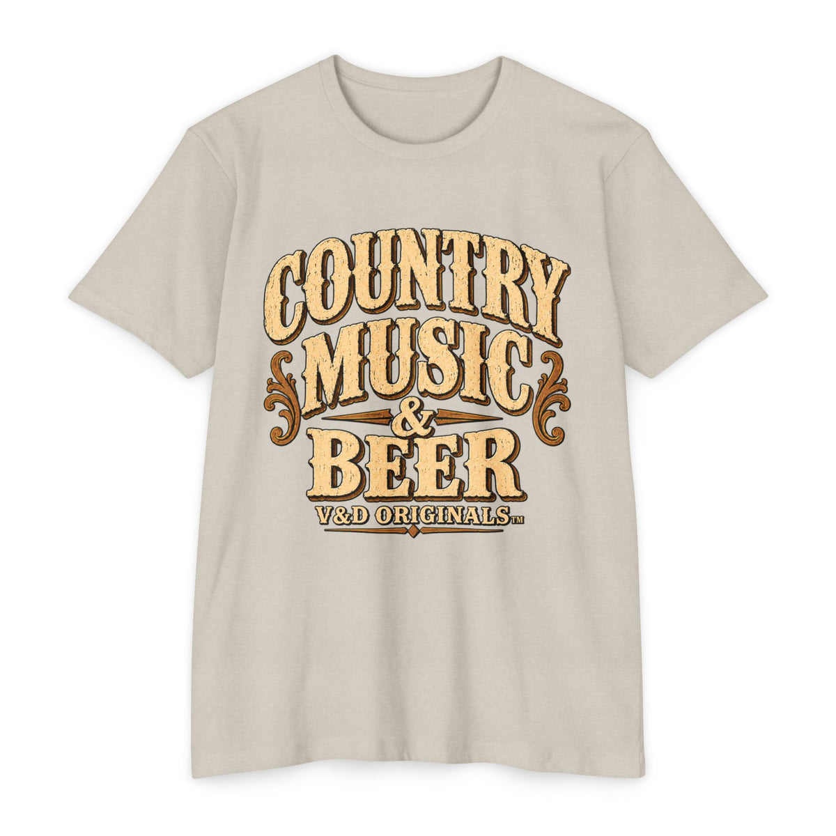 Country Music & Beer T-Shirt — Vintage Western Graphic Tee for Fans