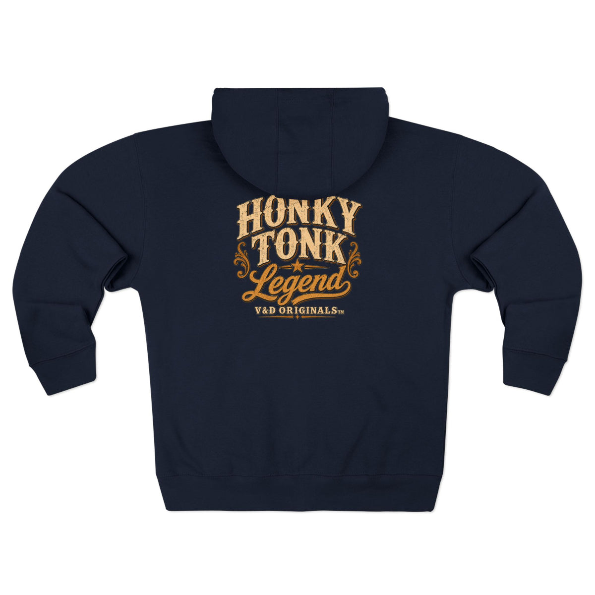 Honky Tonk Legend Zip Hoodie — Vintage Country Music Zip-Up