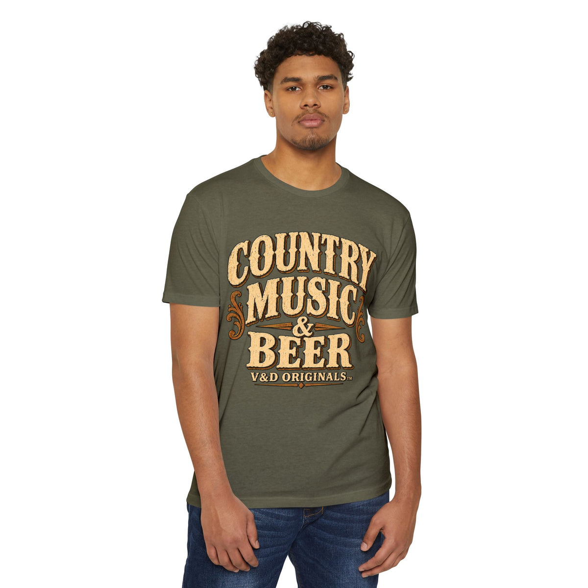Country Music & Beer T-Shirt — Vintage Western Graphic Tee for Fans