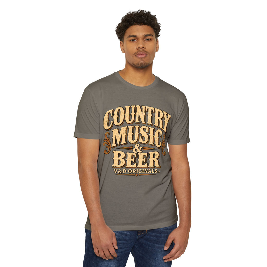 Country Music & Beer T-Shirt — Vintage Western Graphic Tee for Fans