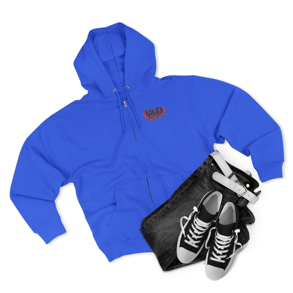 Small Town Girl Zip Hoodie — Vintage Heart logo