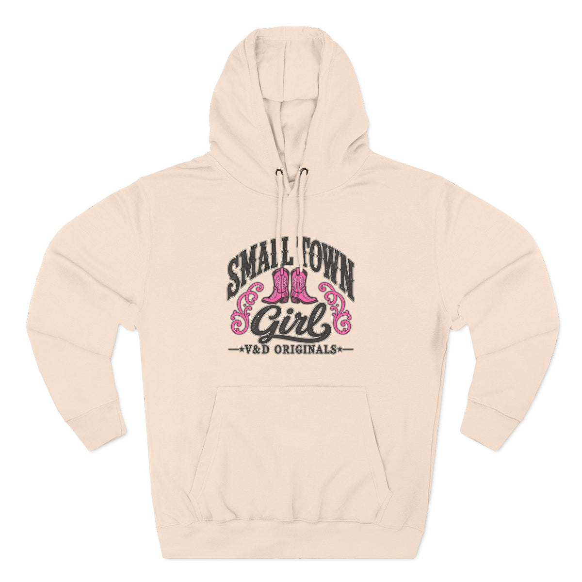 Small Town Girl - Pink Boots Pullover Hoodie