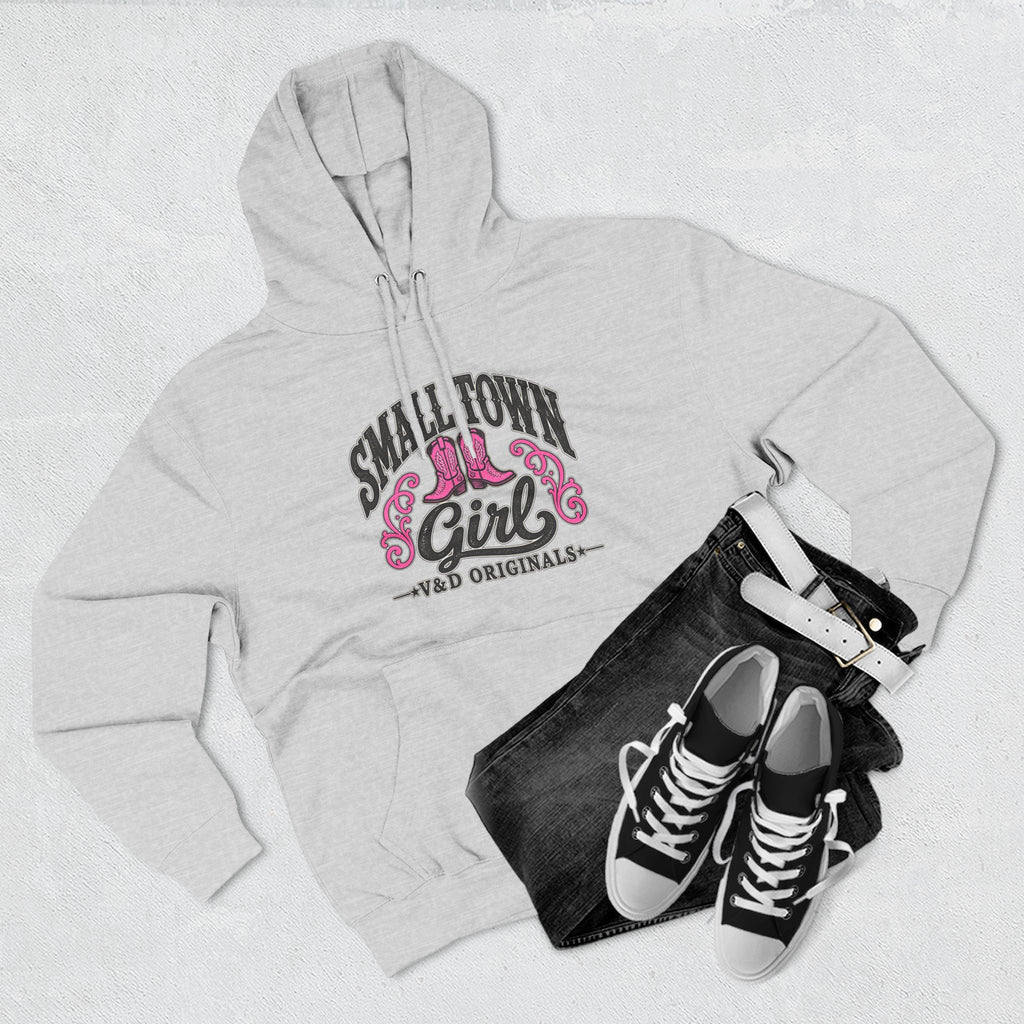 Small Town Girl - Pink Boots Pullover Hoodie