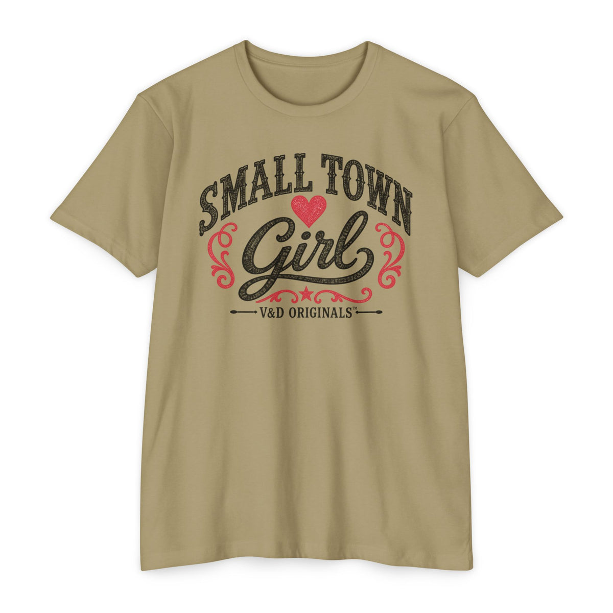 Small Town Girl T-Shirt — Retro Heart Country Graphic Tee