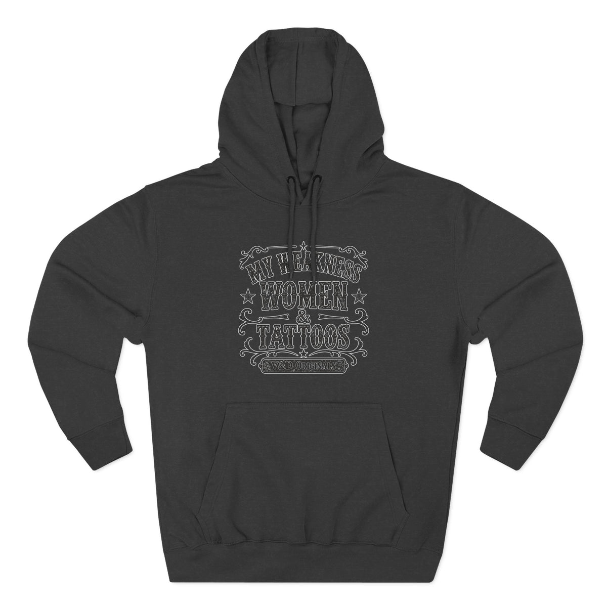 My Weakness: Women & Tattoos Hoodie — Women's Graphic Fleece Pullover