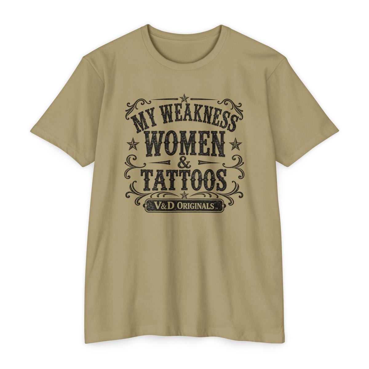 Women & Tattoos Graphic T-Shirt — 'My Weakness Women & Tattoos' Vintage Tee