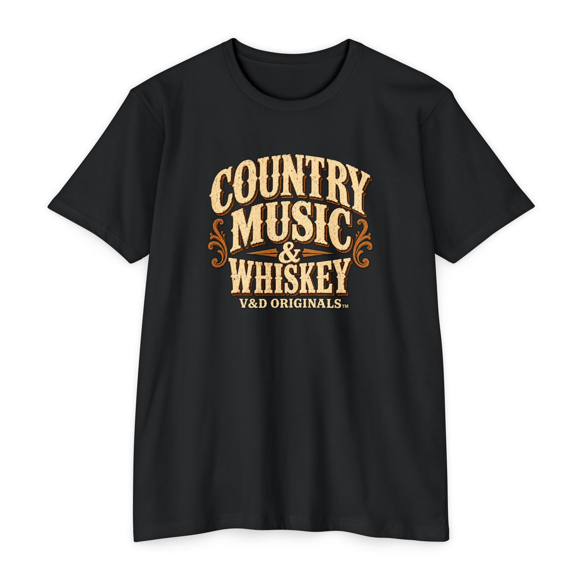 Country Music & Whiskey T-Shirt — Vintage Western Band Tee