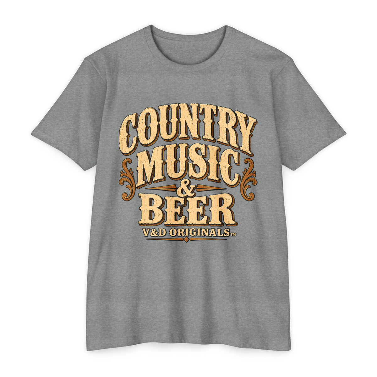Country Music & Beer T-Shirt — Vintage Western Graphic Tee for Fans