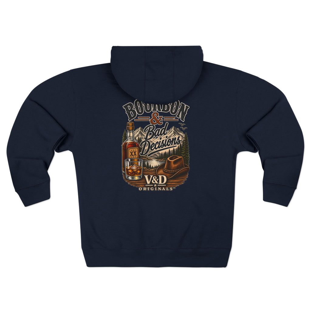 Bourbon & Bad Decisions Zip Hoodie