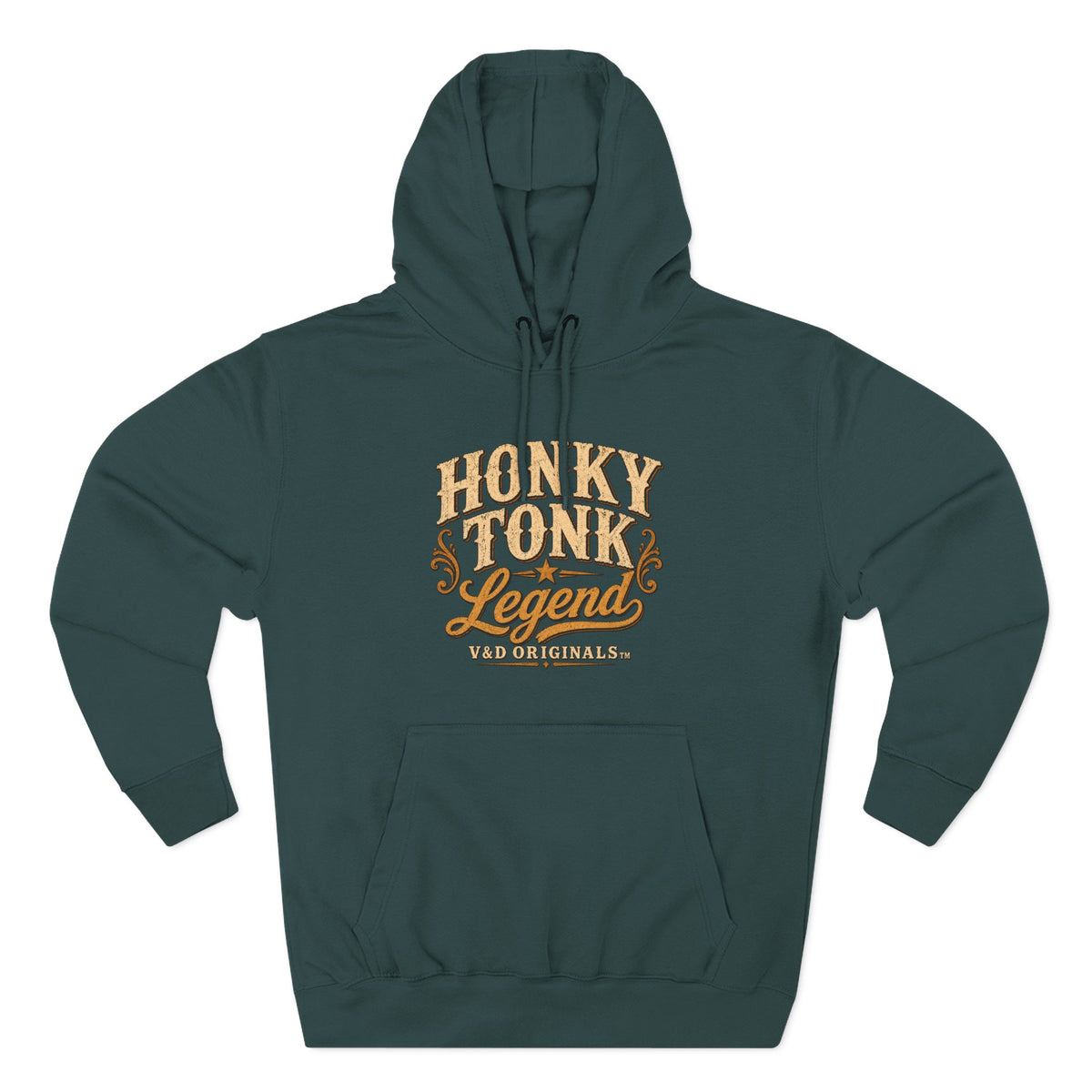 Hoodie - "Honky Tonk Legend" Vintage Western Fleece Hoodie