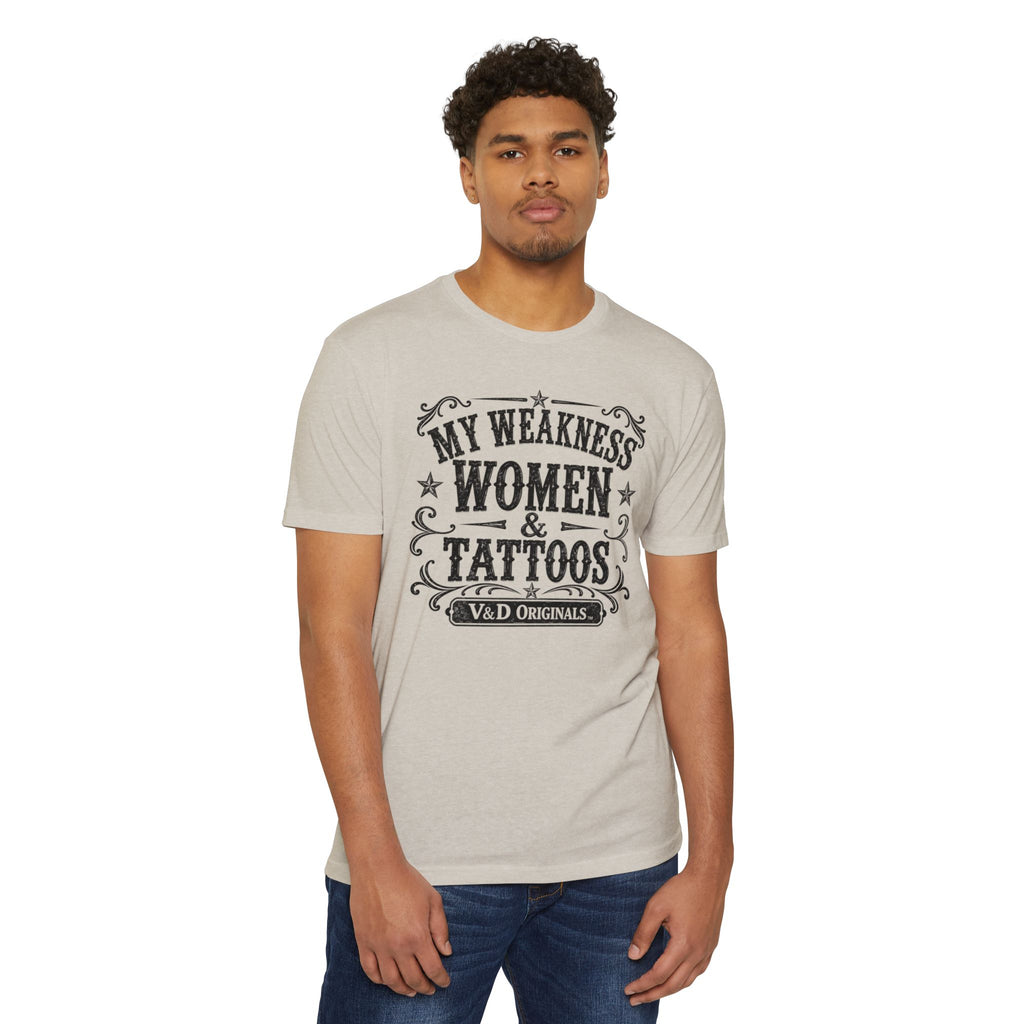Women & Tattoos Graphic T-Shirt — 'My Weakness Women & Tattoos' Vintage Tee
