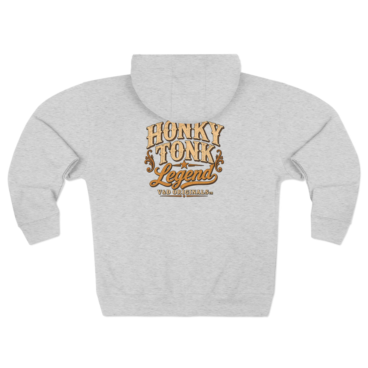 Honky Tonk Legend Zip Hoodie — Vintage Country Music Zip-Up