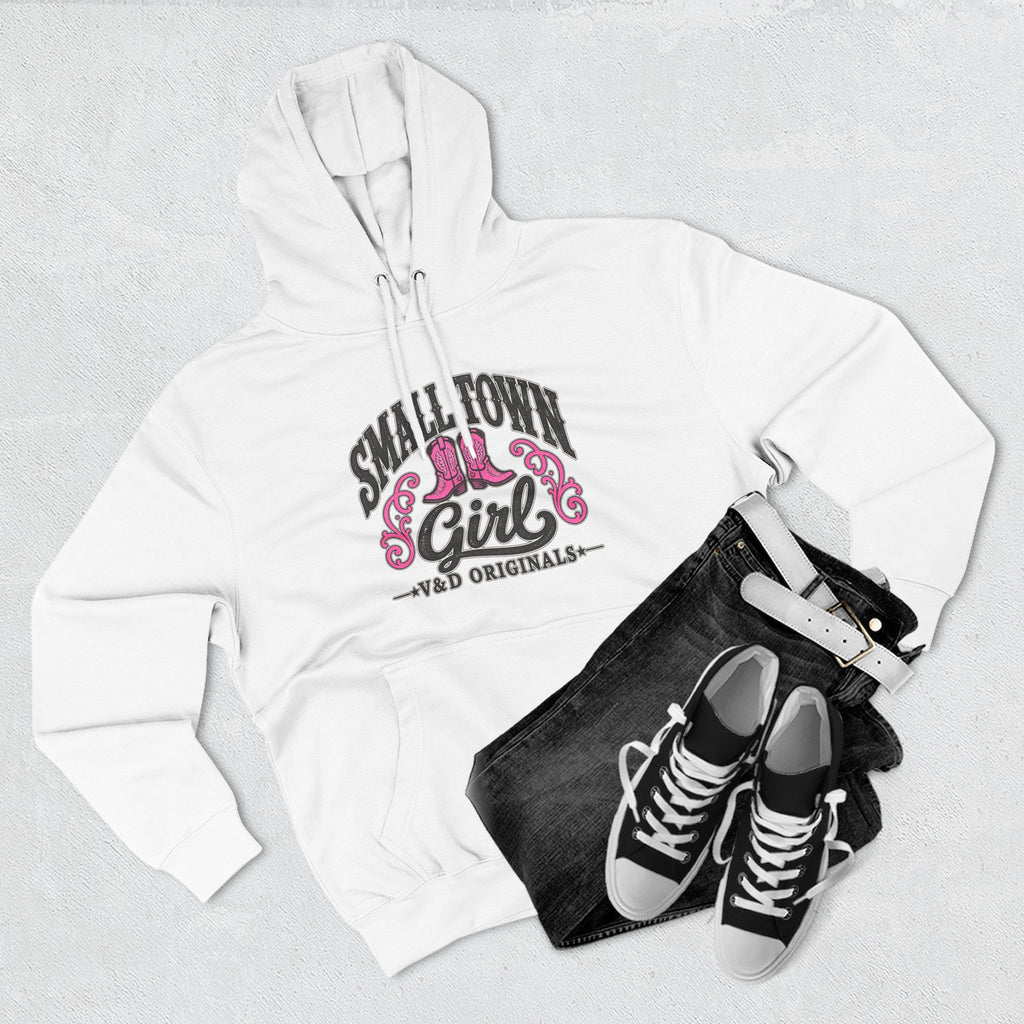 Small Town Girl - Pink Boots Pullover Hoodie