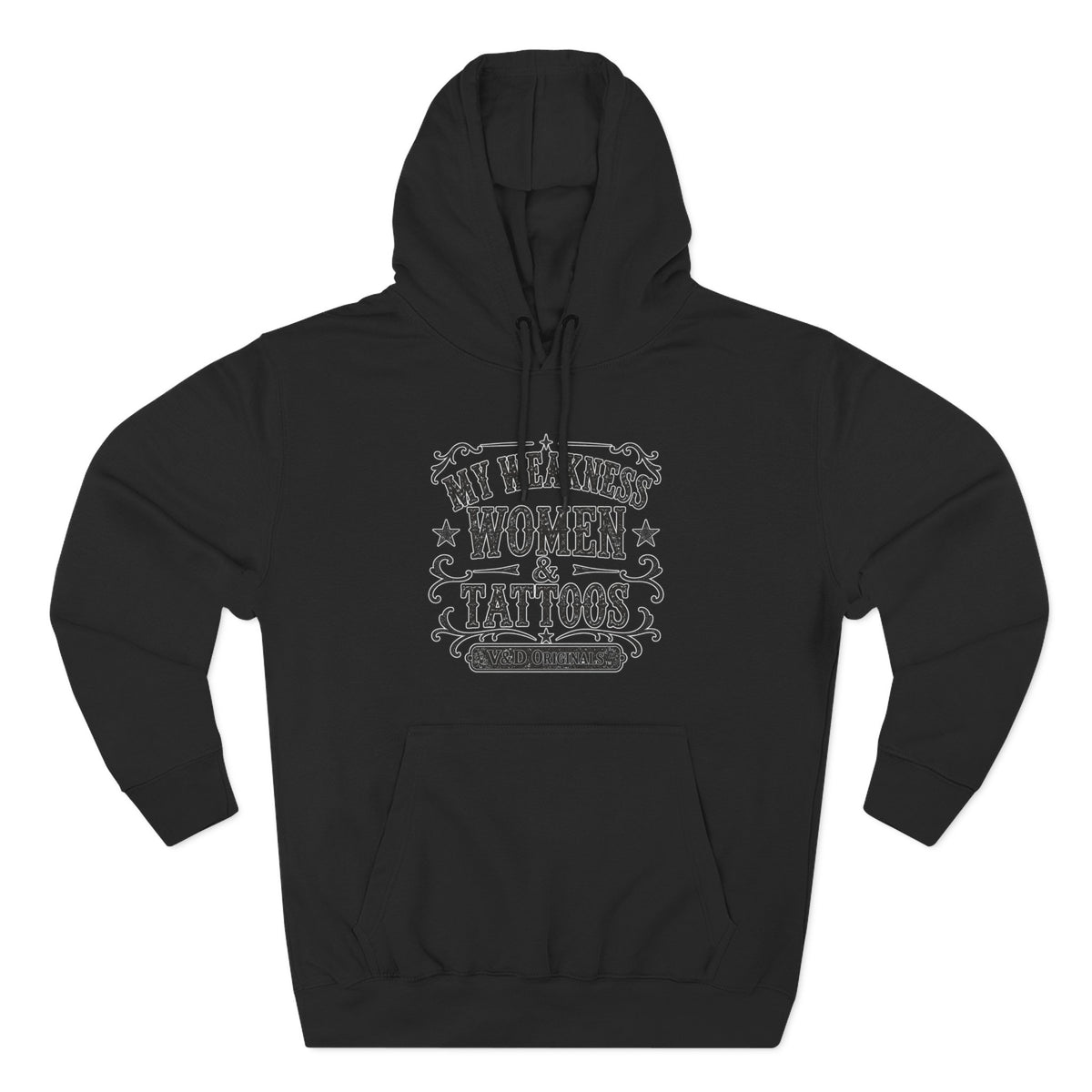 My Weakness: Women & Tattoos Hoodie — Women's Graphic Fleece Pullover