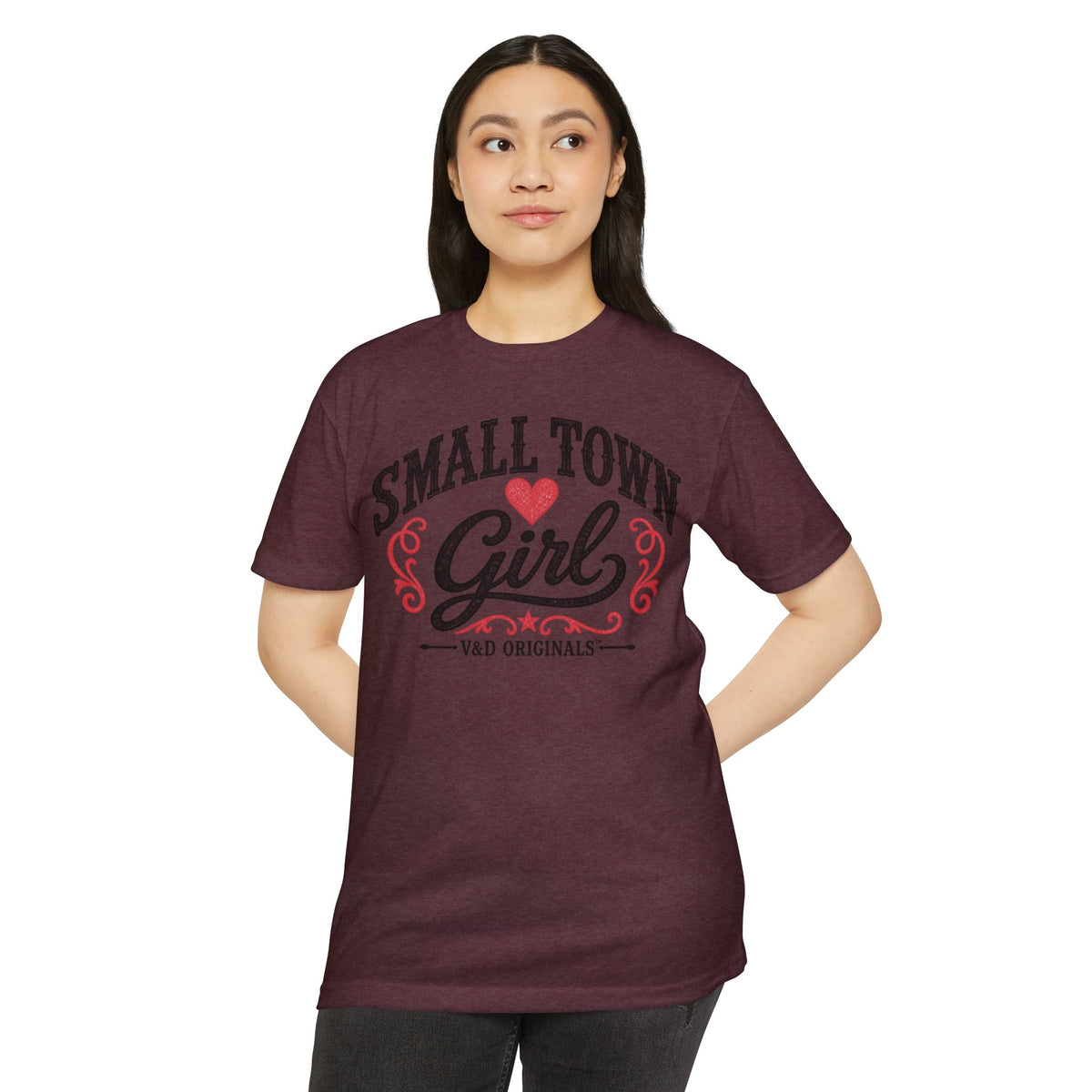 Small Town Girl T-Shirt — Retro Heart Country Graphic Tee