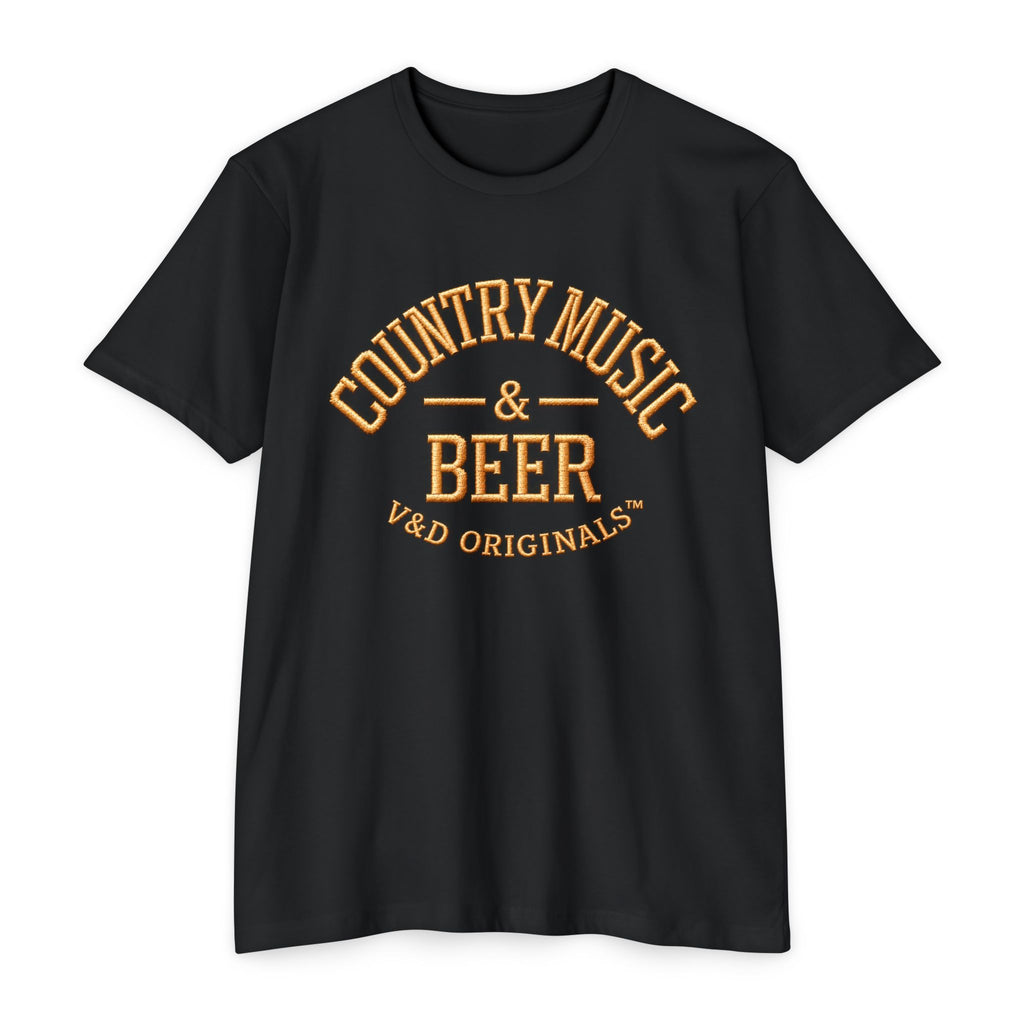 Country Music & Beer T-Shirt — Vintage Rustic Graphic Tee for Music Lovers