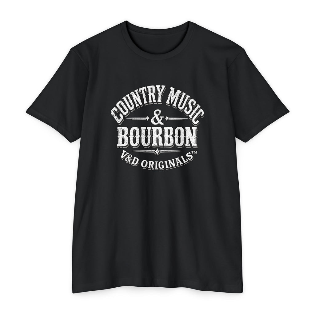Country Music & Bourbon Tee — Vintage Logo T-Shirt for Music Lovers