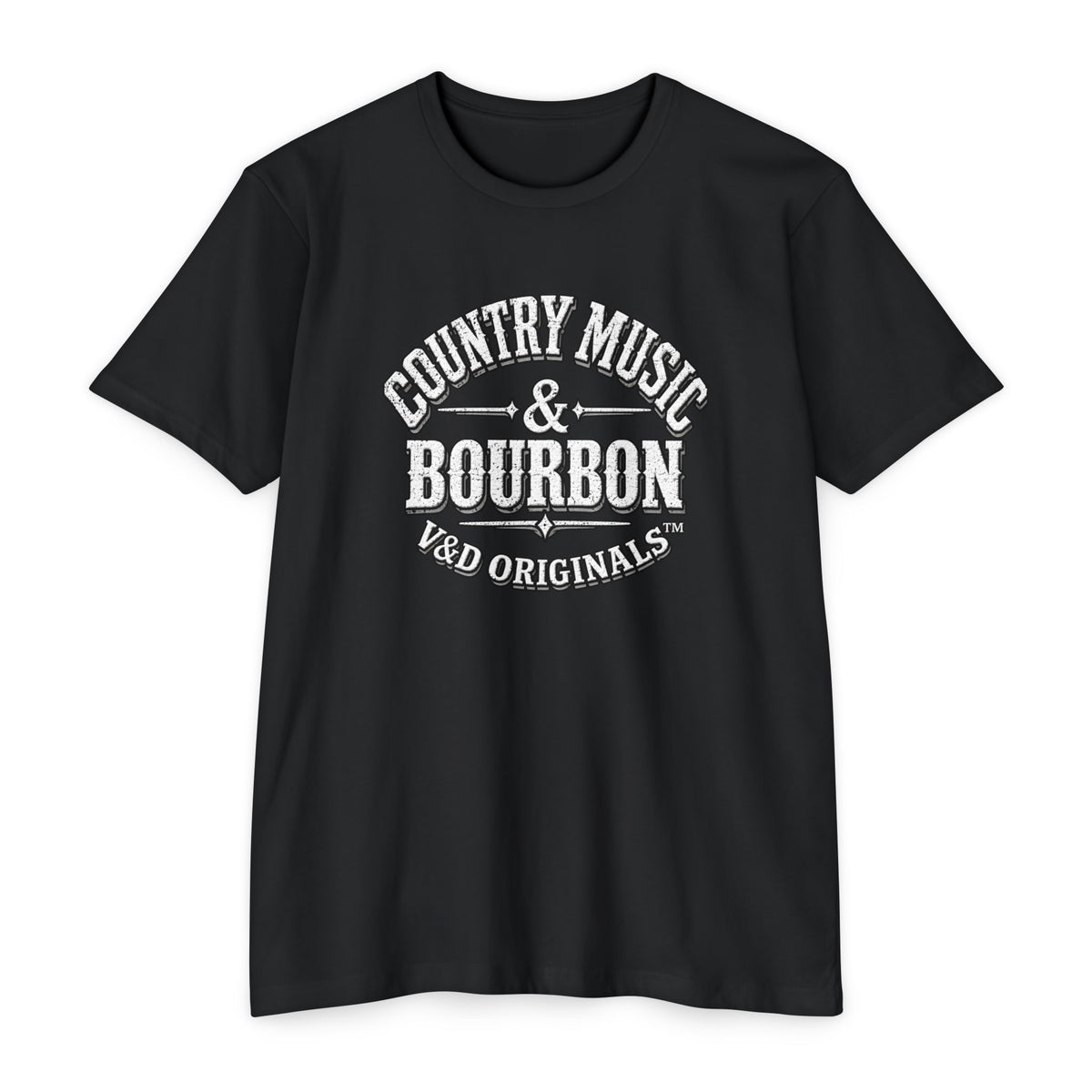 Country Music & Bourbon Tee — Vintage Logo T-Shirt for Music Lovers