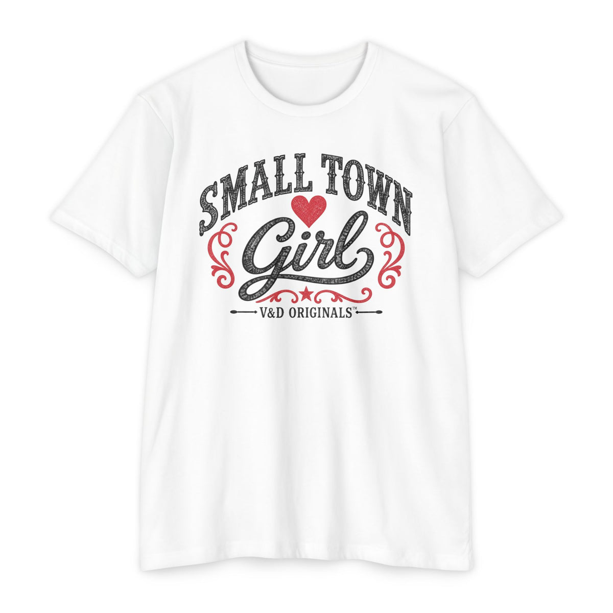 Small Town Girl T-Shirt — Retro Heart Country Graphic Tee