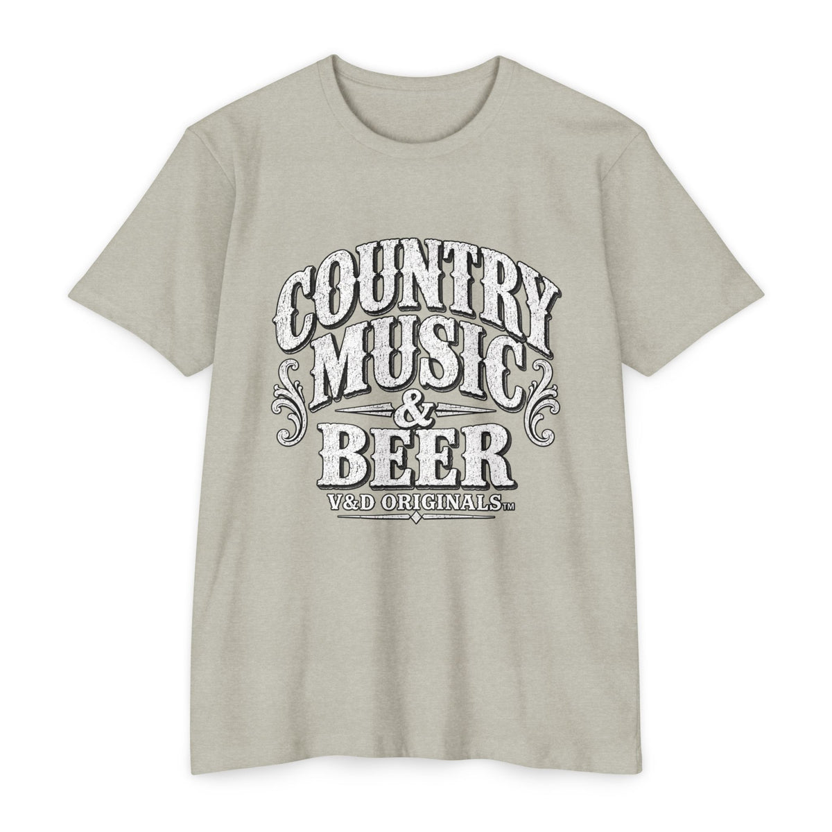 Country Music & Beer T-Shirt — Vintage Guitar Bar Tee