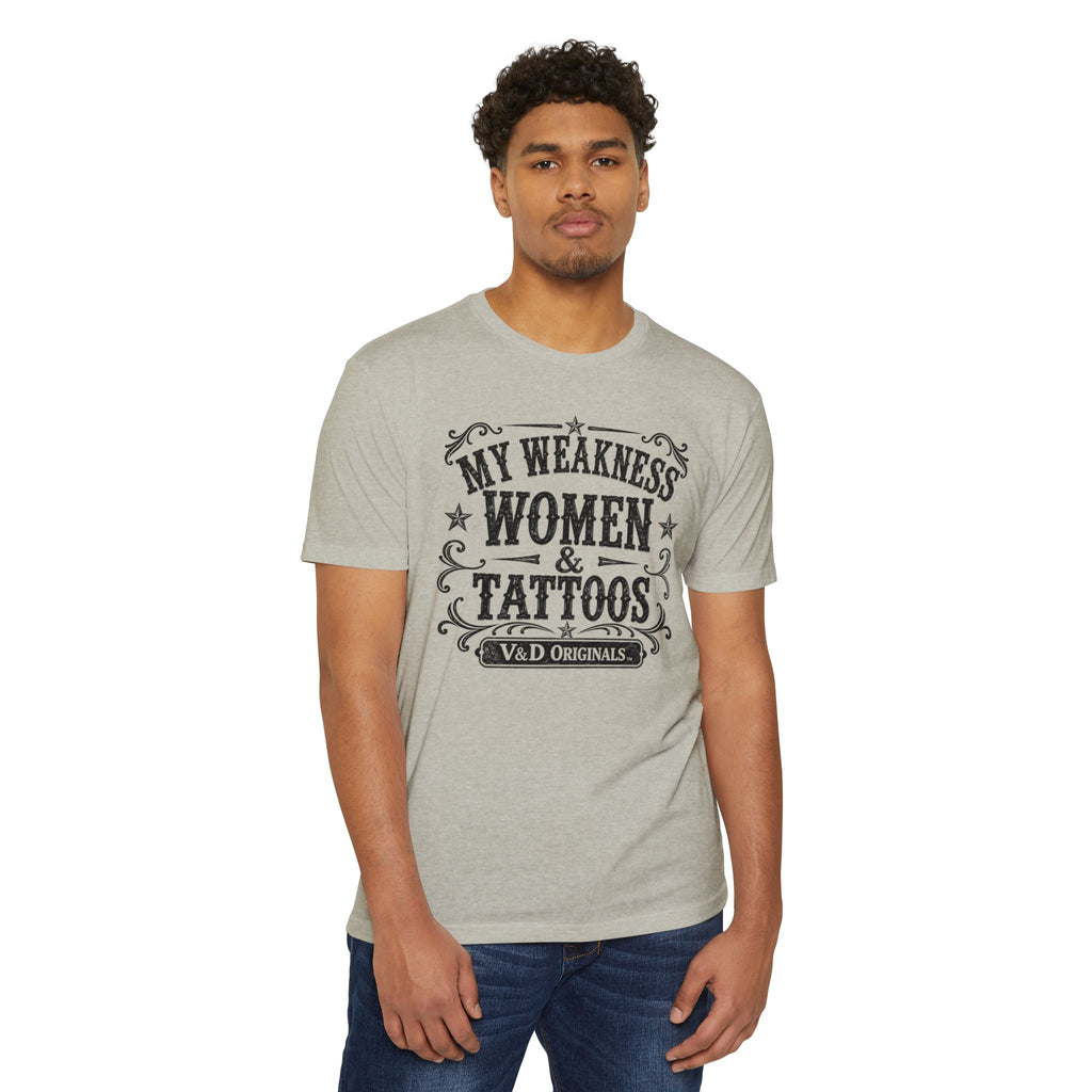 Women & Tattoos Graphic T-Shirt — 'My Weakness Women & Tattoos' Vintage Tee