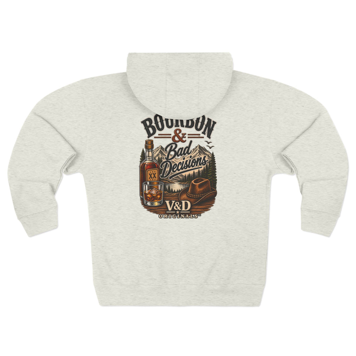 Bourbon & Bad Decisions Zip Hoodie