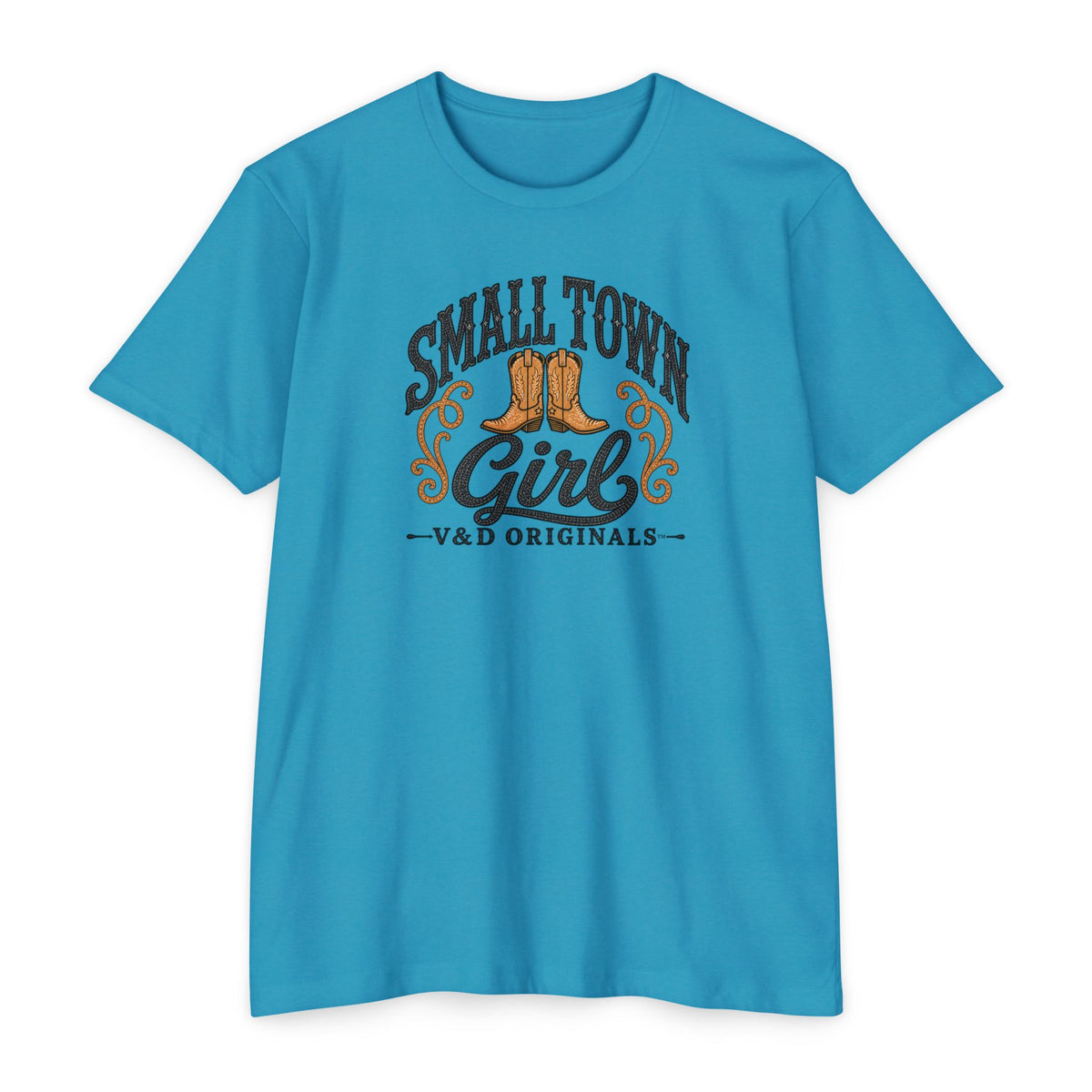 Small Town Girl T-Shirt — Tan boots