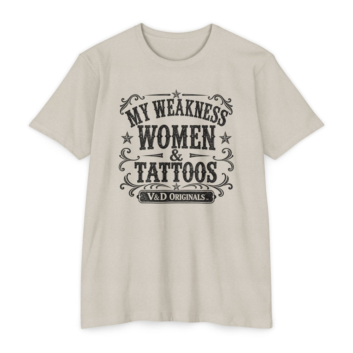 Women & Tattoos Graphic T-Shirt — 'My Weakness Women & Tattoos' Vintage Tee