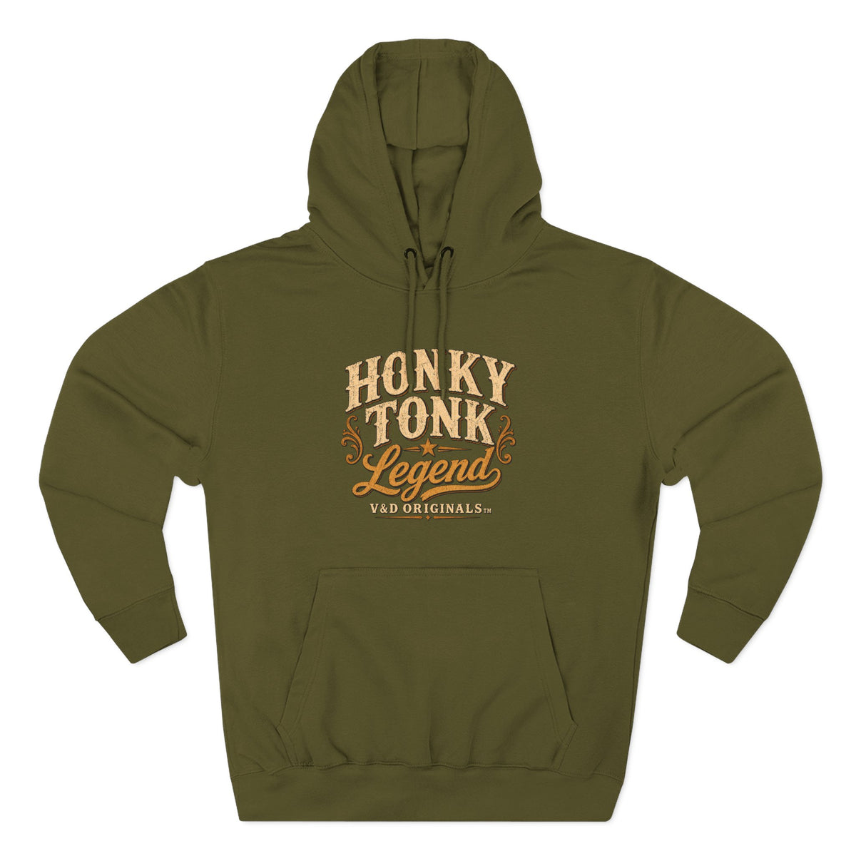 Hoodie — "Honky Tonk Legend" Vintage Western Music Fleece Hoodie